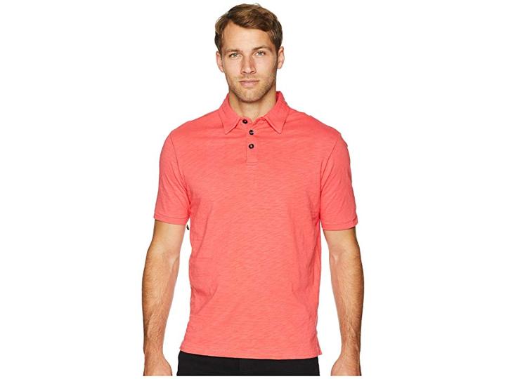 True Grit Trubador Combed Slub Polo (sailor Red/heather Yoke) Men's Short Sleeve Pullover