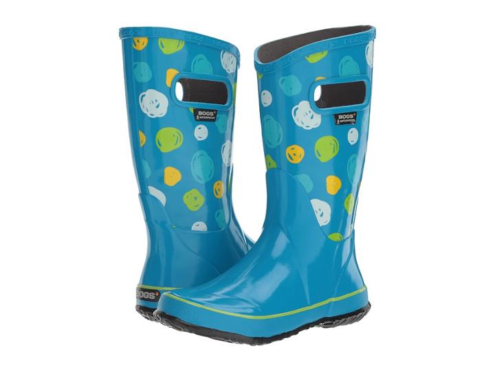 Bogs Kids Sketched Dots Rain Boot (toddler/little Kid/big Kid) (sky Blue Multi) Girls Shoes