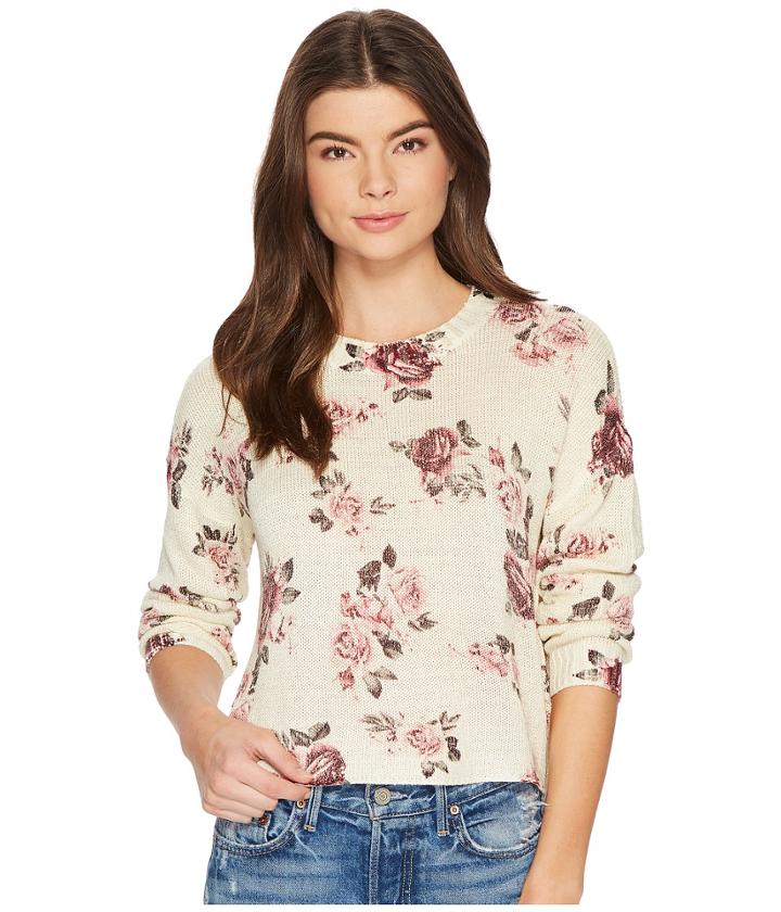 Show Me Your Mumu Cropped Varsity Sweater (blushing Buddies Knit) Women's Sweater