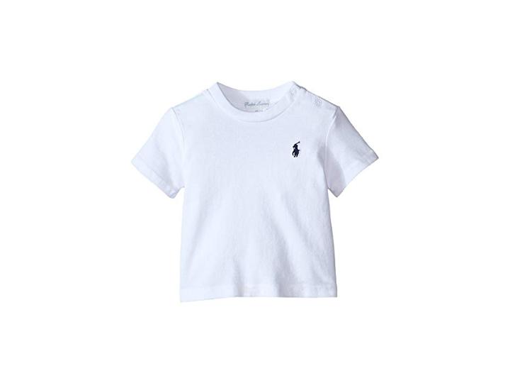 Ralph Lauren Baby 20/1 Jersey Cotton Tee (infant) (white) Boy's T Shirt