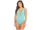 Isabella Rose Beach Solids Maillot (caribbean) Women's Swimsuits One Piece