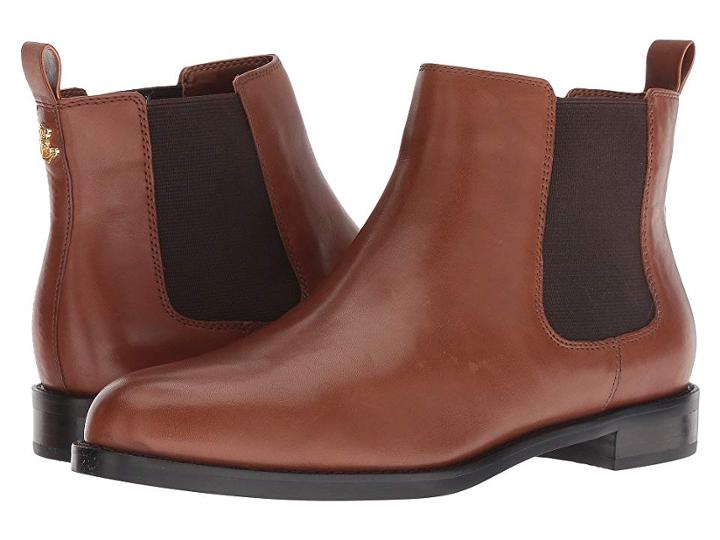 Lauren Ralph Lauren Haana (deep Saddle Tan Signature Burn Calf) Women's Boots