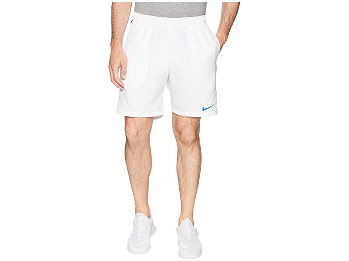 Nike Court Dry 9 Tennis Short (white/military Blue/military Blue) Men's Shorts