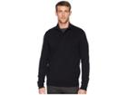 Perry Ellis Cotton Modal 1/4 Zip Sweater (black) Men's Sweater