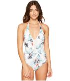 Roxy Shady Palm One-piece Swimsuit (marshmallow Cariban Flowers) Women's Swimsuits One Piece