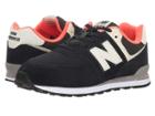 New Balance Kids Gc574v1 (big Kid) (black/flame) Boys Shoes