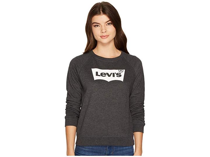 Levi's(r) Womens The Graphic Classic Crew (batwing Jet Black) Women's Sweatshirt