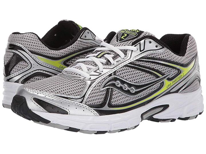 Saucony Grid Phantom 2 (silver/black/citron) Men's Shoes