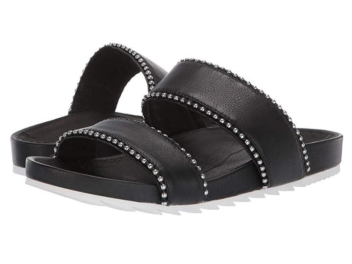 J/slides Emmie (black Leather) Women's Shoes