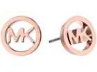 Michael Kors Logo Tone Stud Earrings (rose Gold) Earring
