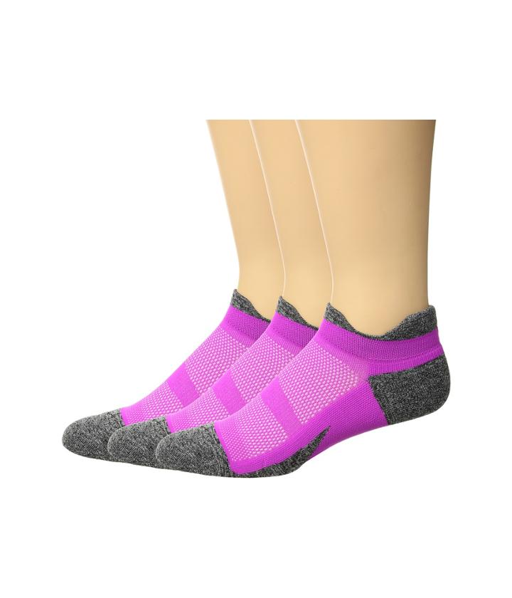 Feetures Elite Light Cushion 3-pair Pack (fuchsia Pop) No Show Socks Shoes