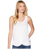 7 For All Mankind Twist Front Racer Tank Top (optic White) Women's Sleeveless