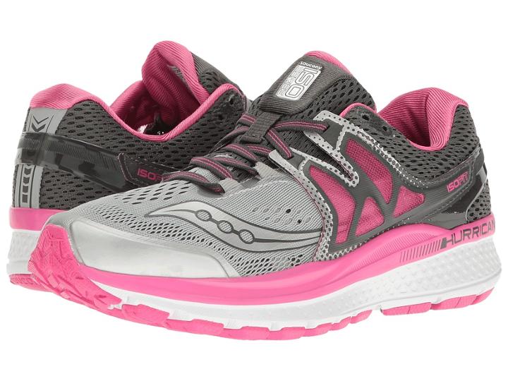 Saucony Hurricane Iso 3 (grey/pink/white) Women's Shoes