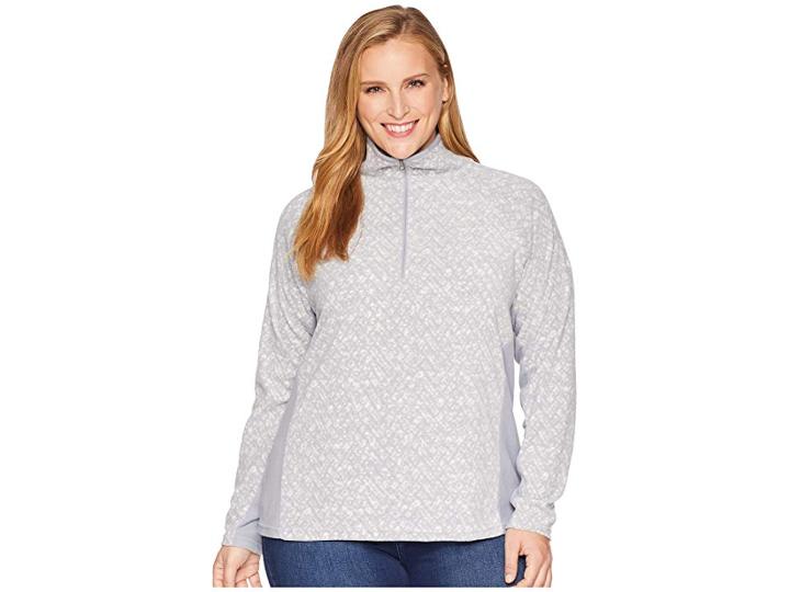 Columbia Plus Size Glacialtm Iv Print 1/2 Zip (astral Tweed) Women's Clothing
