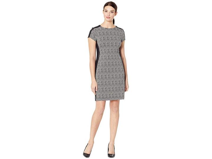 Karen Kane Euro Knit Dress (black/white) Women's Dress