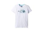 The North Face Kids Short Sleeve Graphic Tee (little Kids/big Kids) (tnf White/blue Wing Teal Fern Print (prior Season)) Girl's Short Sleeve Pullover
