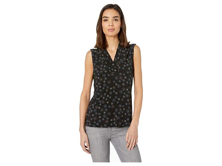 Anne Klein Simone Print Triple Pleat (anne Black/versailles Combo) Women's Clothing