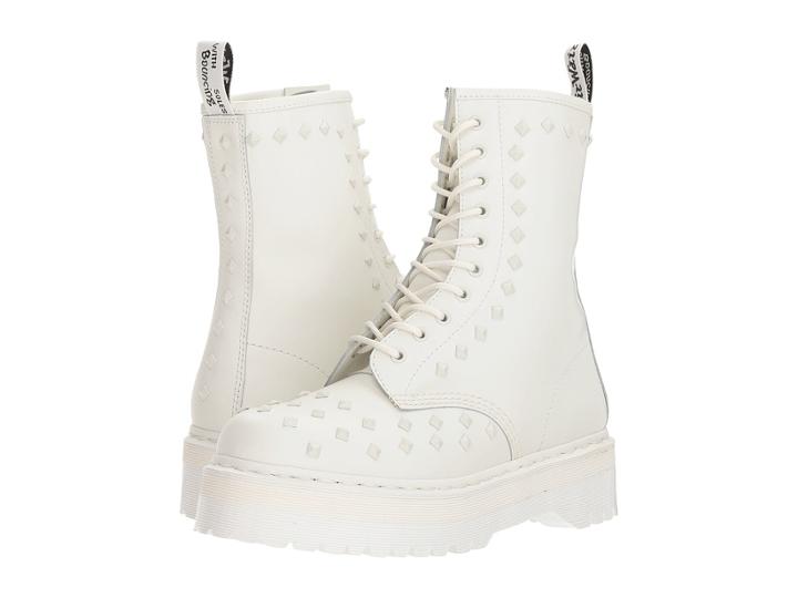 Dr. Martens 1490 Stud (white Smooth) Boots