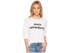 The Original Retro Brand More Saturdays Hacci Pullover Crew (white) Women's T Shirt