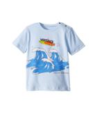 Versace Kids Short Sleeve Wave Graphic T-shirt (infant/toddler) (light Blue) Boy's T Shirt