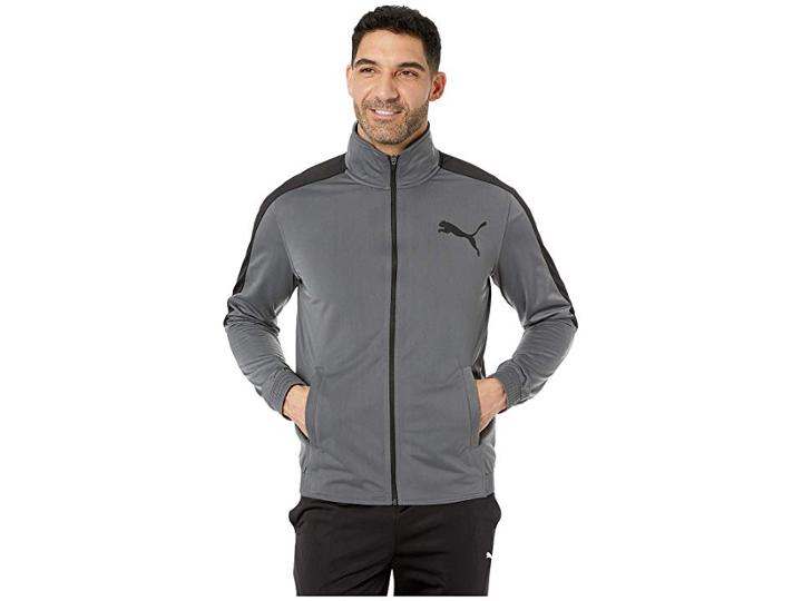 Puma Contrast Jacket (iron Gate/puma Black) Men's Coat