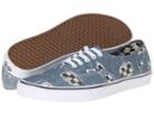 Vans Authentic ((denim/checkered) Blue/true White) Skate Shoes