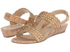 Rose Petals Jolie (gold Cork/gold Metallic) Women's Sandals