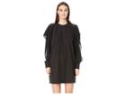 Sportmax Teiera Long Sleeve Cold Shoulder Dress (black) Women's Clothing