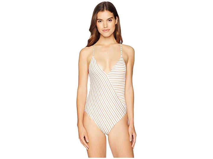 L*space Horizon Stripe Blair One-piece (white) Women's Swimsuits One Piece
