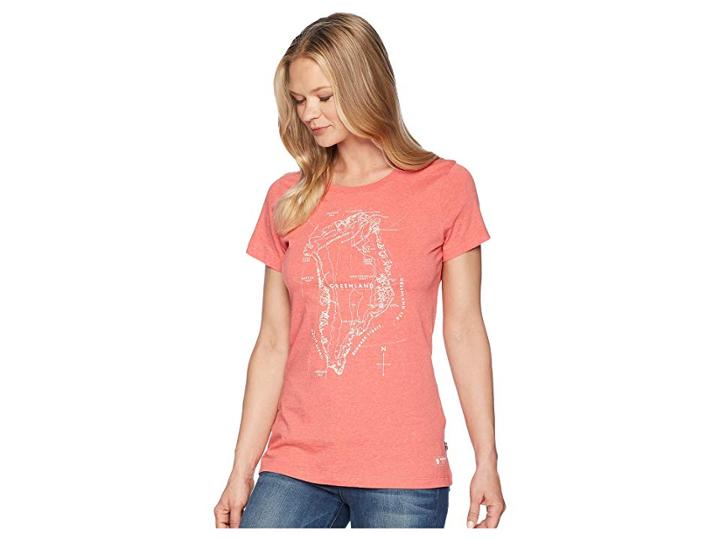 Fjallraven Greenland Printed T-shirt (peach Pink) Women's T Shirt