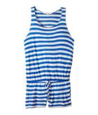 Ella Moss Girl Printed Romper Cover-up (big Kids) (blue) Girl's Swimsuits One Piece