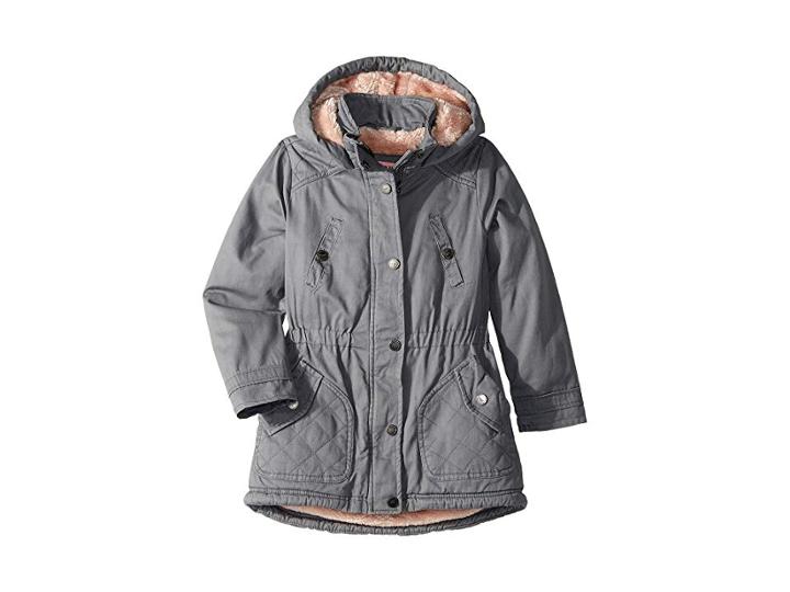 Urban Republic Kids Natasha Cotton Twill Anorak Jacket (little Kids/big Kids) (light Grey) Girl's Jacket