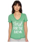 P.j. Salvage Lucky Me T-shirt (green) Women's T Shirt