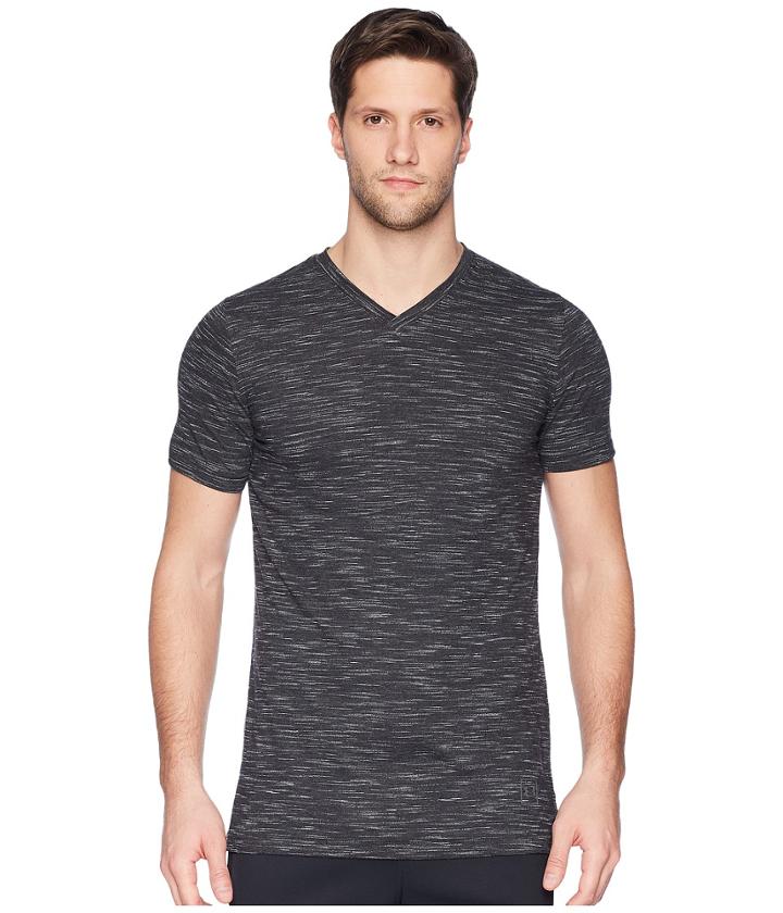 Under Armour Sportstyle Core V-neck Tee (black/white/graphite) Men's T Shirt