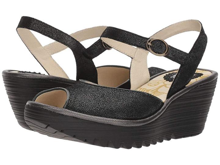 Fly London Yora830fly (black/graphite Cool/borgogna) Women's Shoes