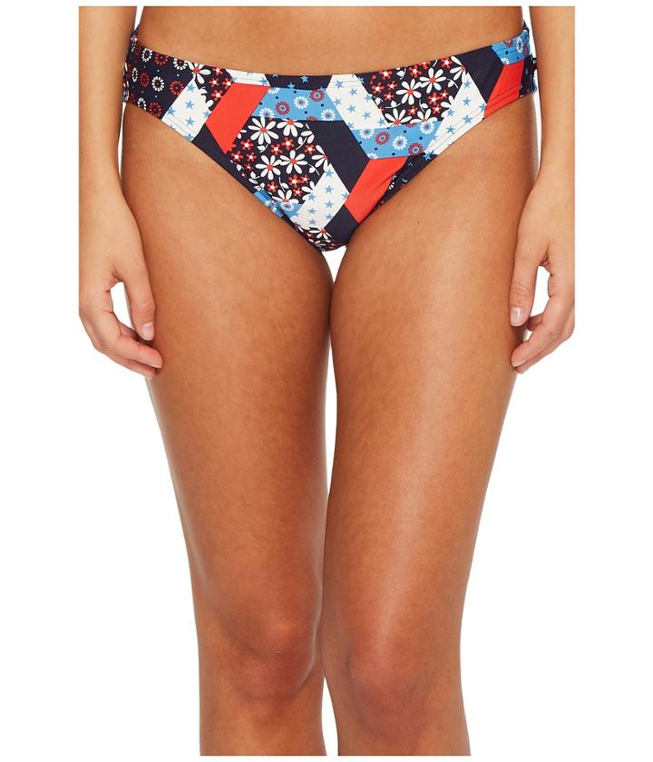 Tommy Hilfiger Wanderlust Patchwork Classic Bikini Bottom (core Navy) Women's Swimwear