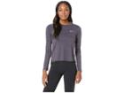 Nike Miler Slub Lx Long Sleeve Top (black/heather) Women's Clothing
