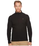 Calvin Klein Jacquard Mock Neck 1/4 Zip Sweater (black) Men's Sweater