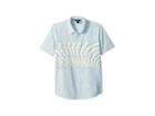 Volcom Kids Blocked Short Sleeve Shirt (big Kids) (arctic Blue) Boy's Short Sleeve Button Up