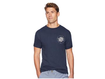 Volcom Delusion Print Short Sleeve Tee (navy) Men's T Shirt