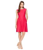 Taylor Textured Pintuck Fit And Flare Dress (fuchsia Pink) Women's Dress