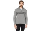 Calvin Klein Jeans Engineered Stripe Logo 1/4 Zip (medium Grey Heather) Men's Clothing