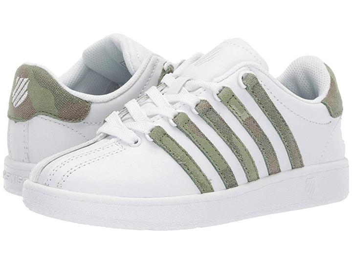K-swiss Classic Vntm (little Kid) (white/camo) Athletic Shoes