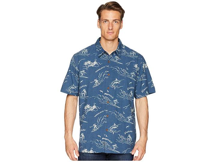 Quiksilver Waterman Town All Day Shirt (dark Denim) Men's Clothing