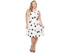Kari Lyn Plus Size Peyton Sleeveless Dress (white/black) Women's Dress