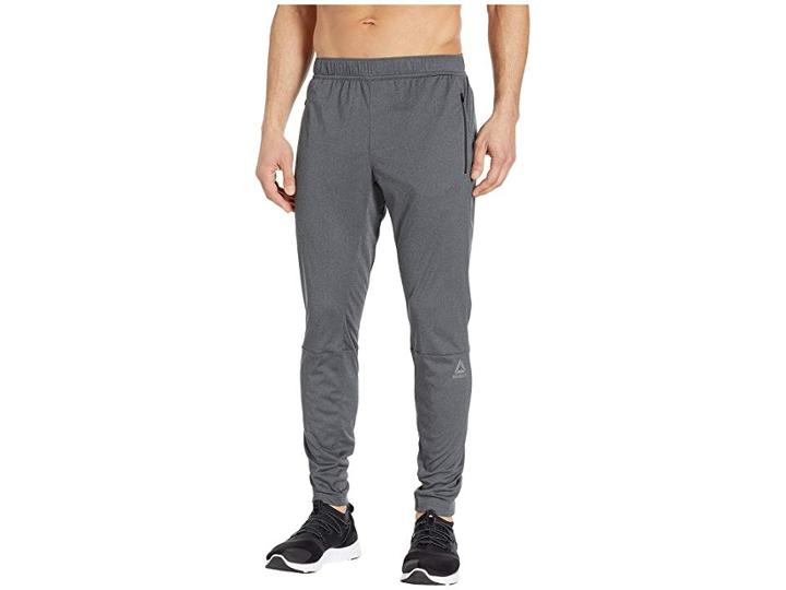 Reebok Speedwick Knit Trackster (dark Grey Heather) Men's Casual Pants
