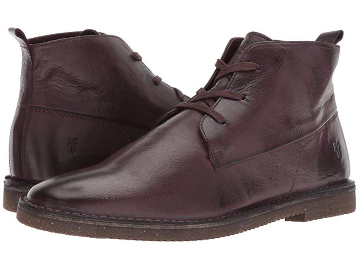 Frye Ashland Chukka (oxblood Buffalo Smooth Full Grain) Men's Lace-up Boots