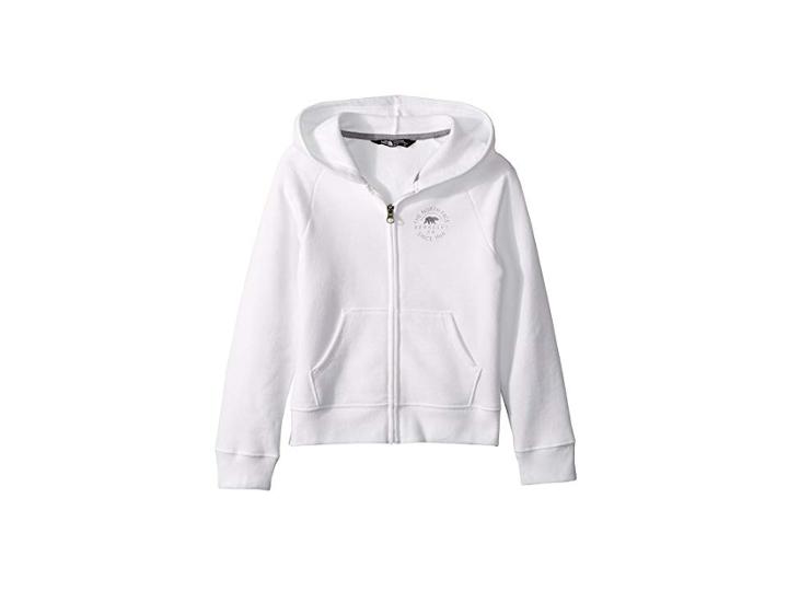 The North Face Kids Logowear Full Zip Hoodie (little Kids/big Kids) (tnf White/mid Grey) Girl's Sweatshirt