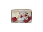 Mud Pie Christmas Floral 3-pair Socks Set (infant) (red) Girls Shoes