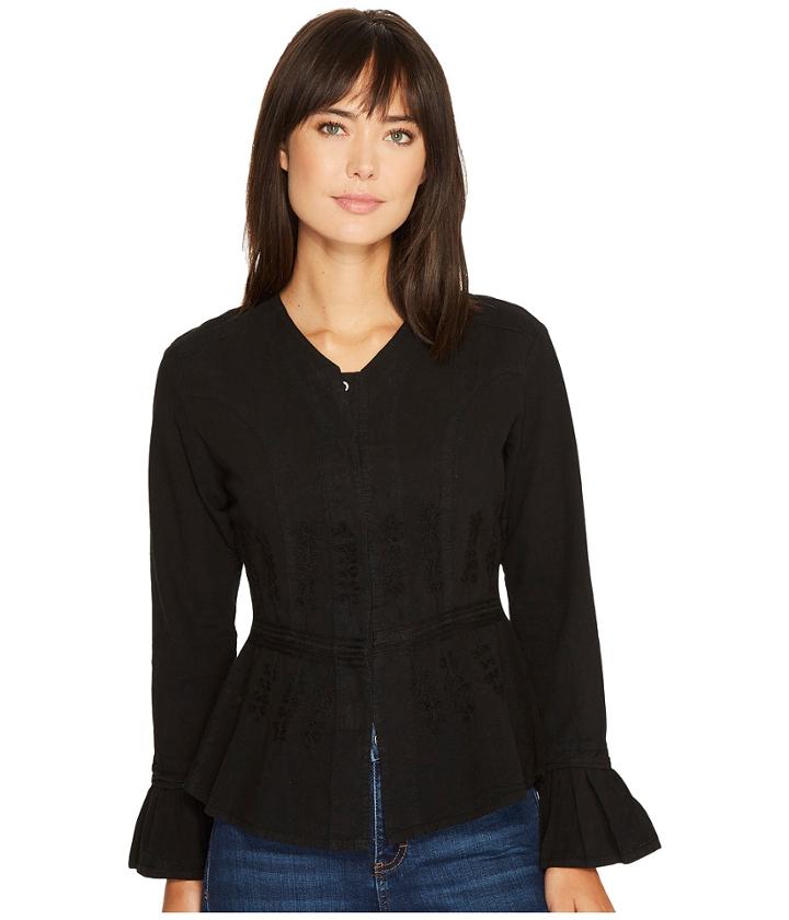 Scully Cantina Becca Peruvian Cotton Top (black) Women's Clothing